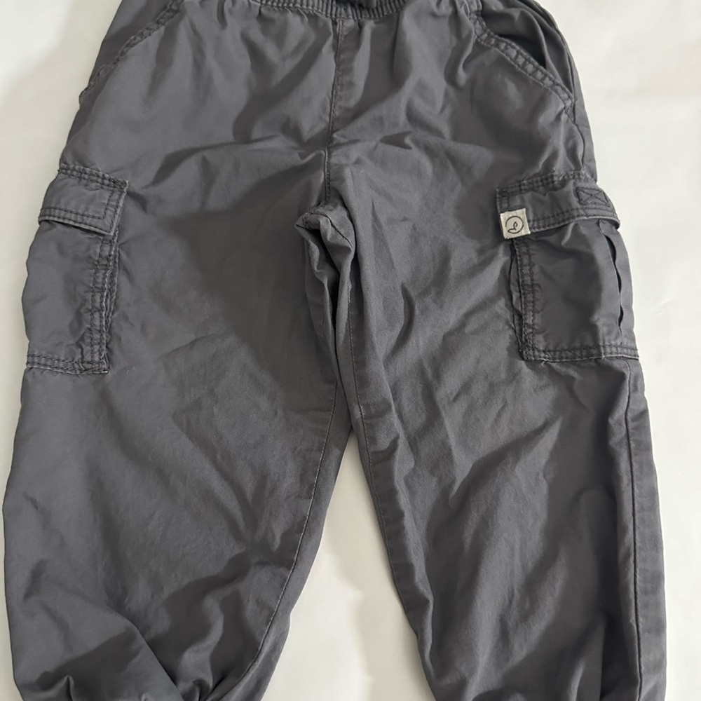 Gray Kids Casual Cargo Pants